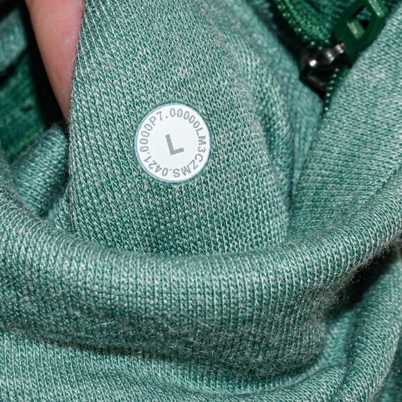 Lululemon Men's Soft knit Overshirt snap button in Heathered Everglade Green L - Picture 3 of 8